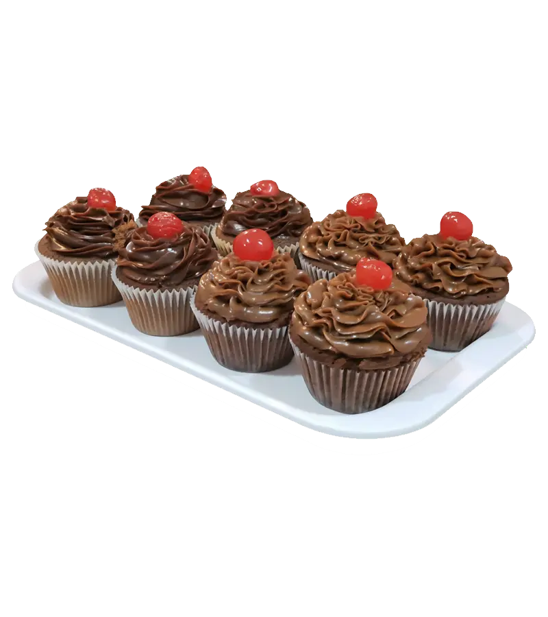 cupcakes_chocolate_morango Cupcake de Chocolate com Cereja - Imagem 1