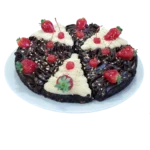 Tortinhas em Fatias de Chocolate com Morango
