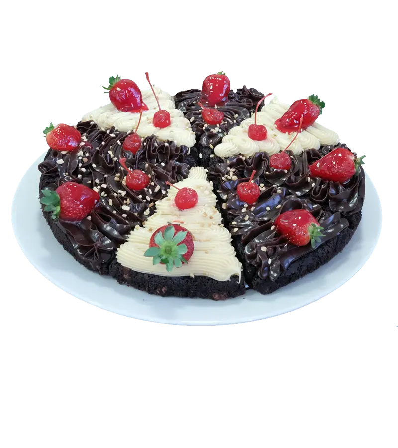 tortinhas_fatias_chocolate_morango Tortinhas em Fatias de Chocolate com Morango - Imagem 1