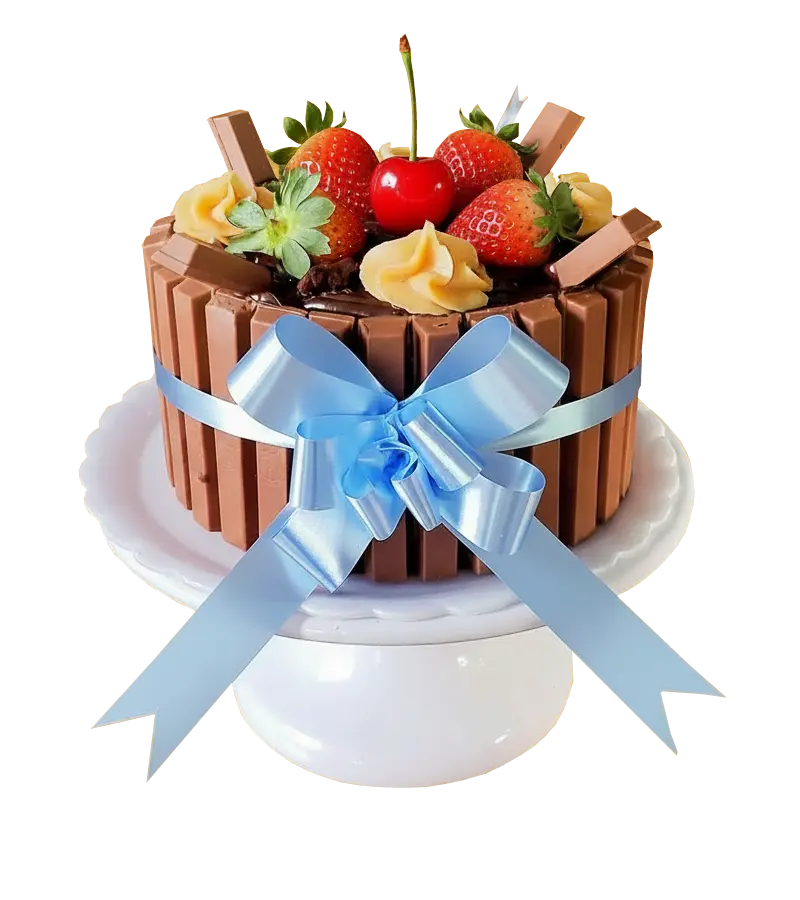 torta-kitkat-laco-azul Torta KitKat Laço Azul - Imagem 1